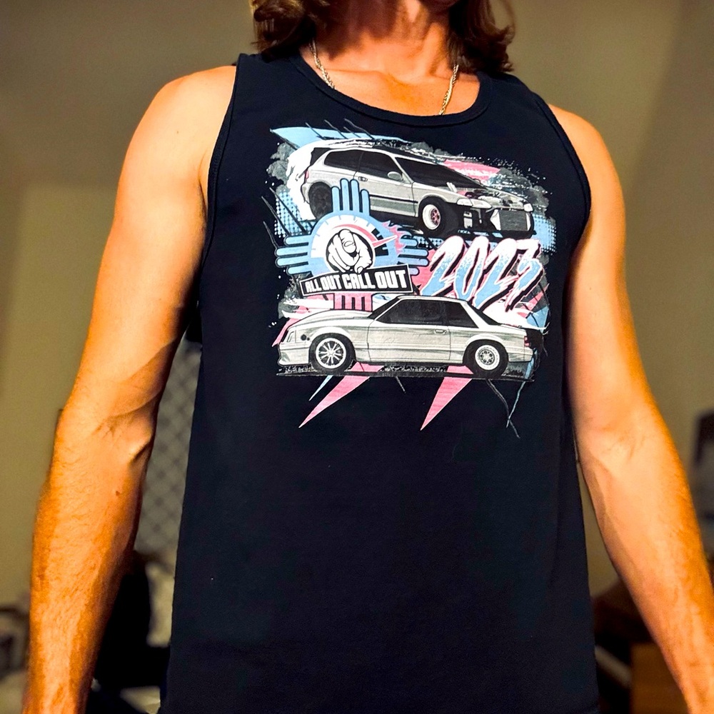 Men's Graphic Tank Top - Black